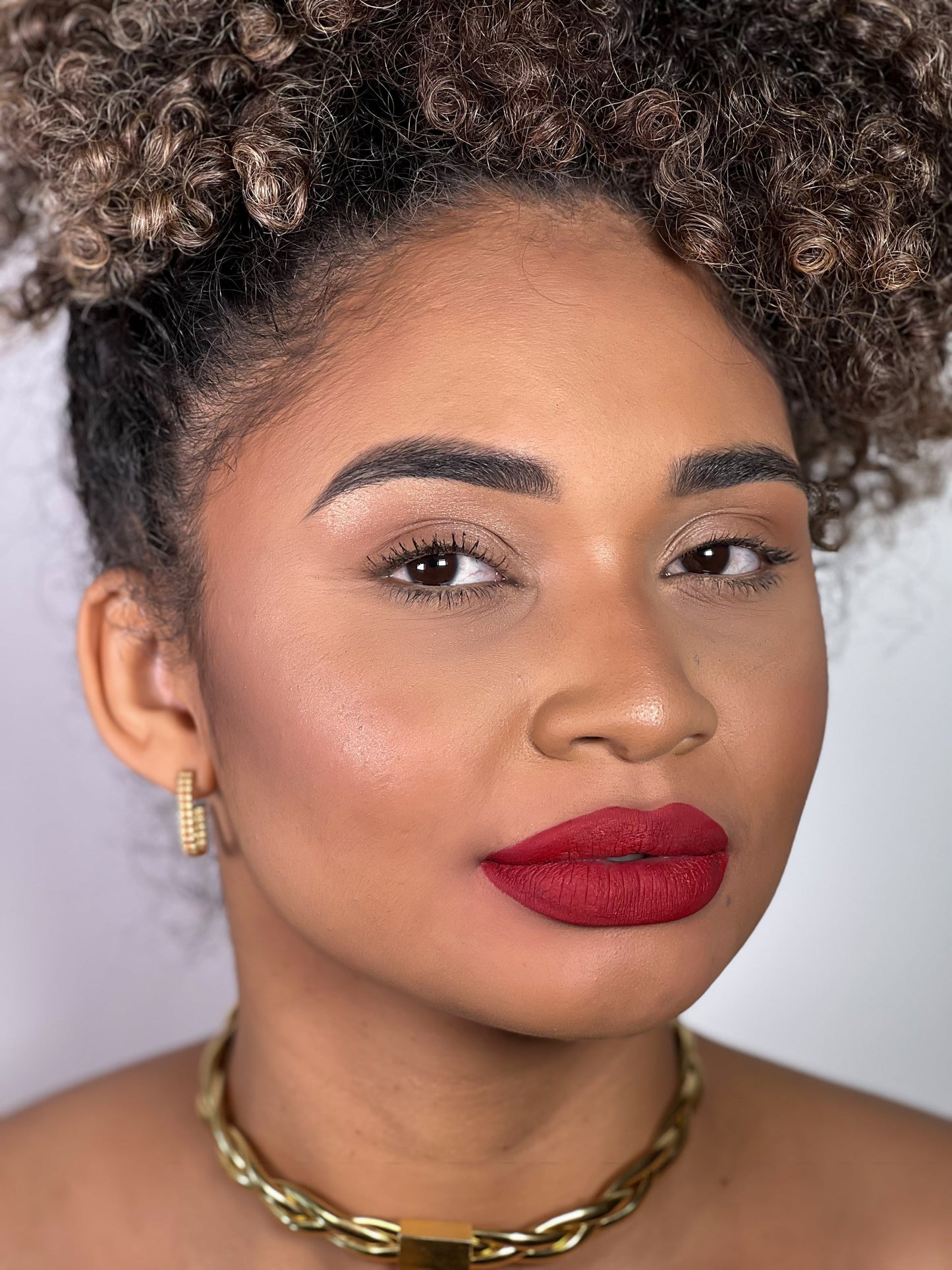 Lápiz labial líquido mate - rojo quemado